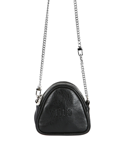 Crinkle Onigiri Coin Bag (black)