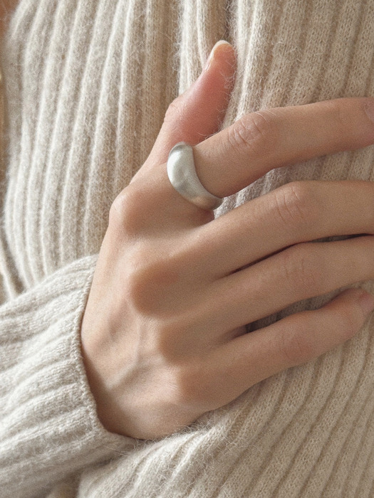 [Silver925] oar Cloud Volume Ring [무광실버]