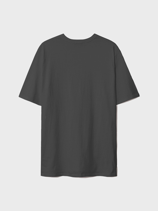 24SS Cotton Short Sleeve T-Shirt Tourist Charcoal