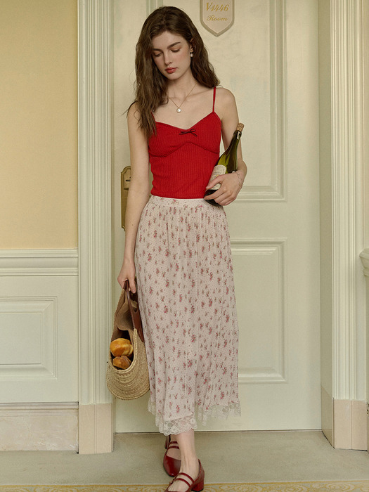 SR_Lace floral a-line skirt