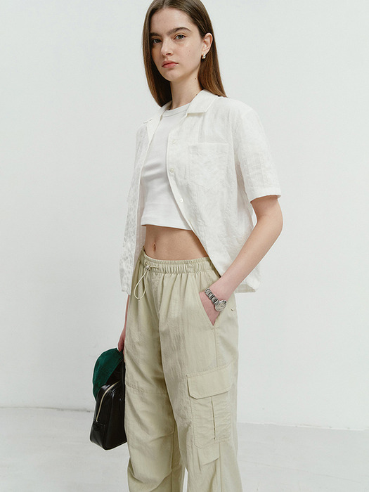 LIGHT STRING CARGO PANTS LIGHT BEIGE_UDPA4B225I1