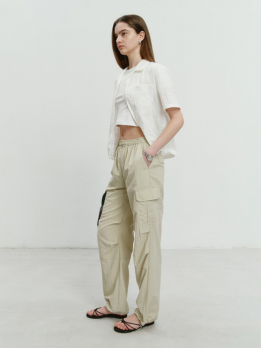 LIGHT STRING CARGO PANTS LIGHT BEIGE_UDPA4B225I1