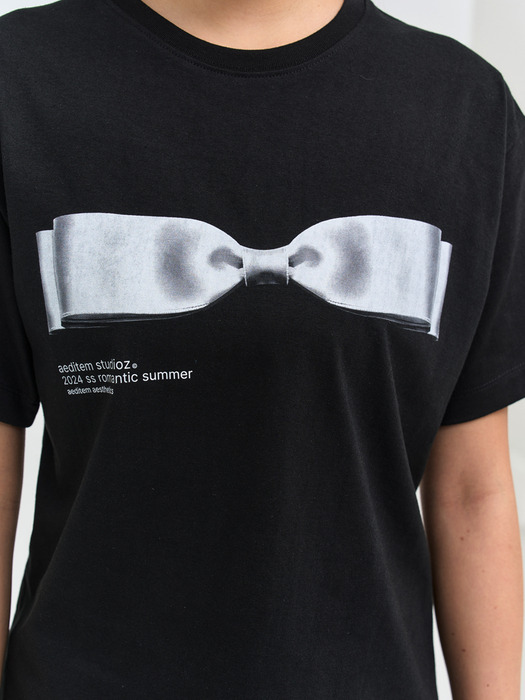 RIBBON HOOK T-SHIRT(BLACK)