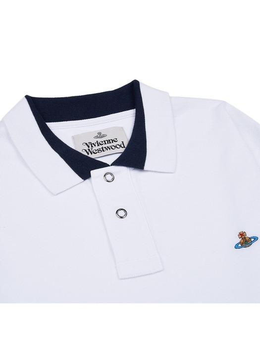 비비안 웨스트우드 남성 ORB 로고 폴로 티셔츠 2H01000I J0009 A401