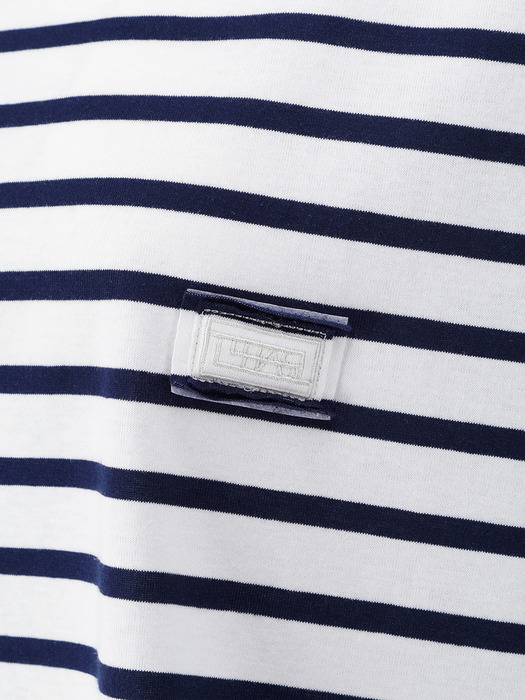 KLASSIC BORDER STRIPE T-SHIRT_DARK NAVY