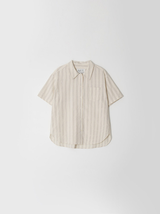 flat striped shirts - beige