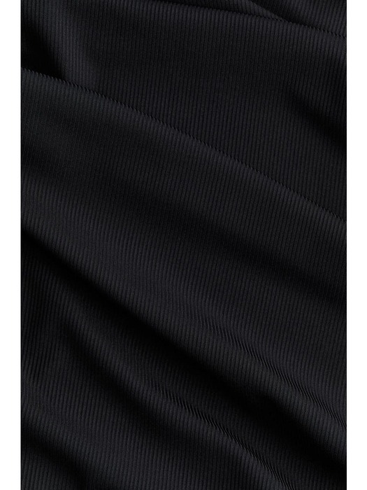 리브드 바디콘 드레스 블랙 1222314001