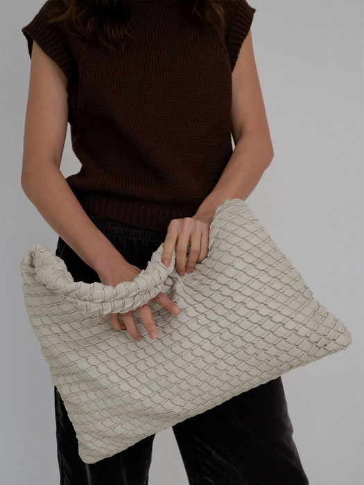 Textured Hobo Bag Vanilla