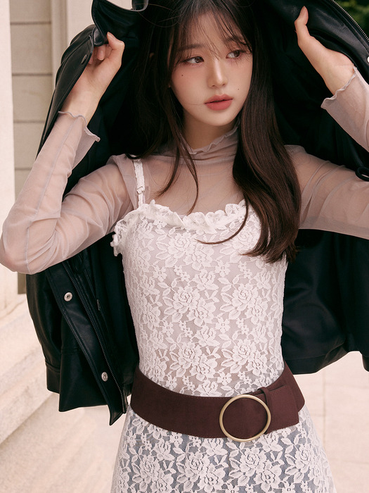 LACE LAYERED ONEPIECE WHITE