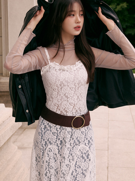 LACE LAYERED ONEPIECE WHITE