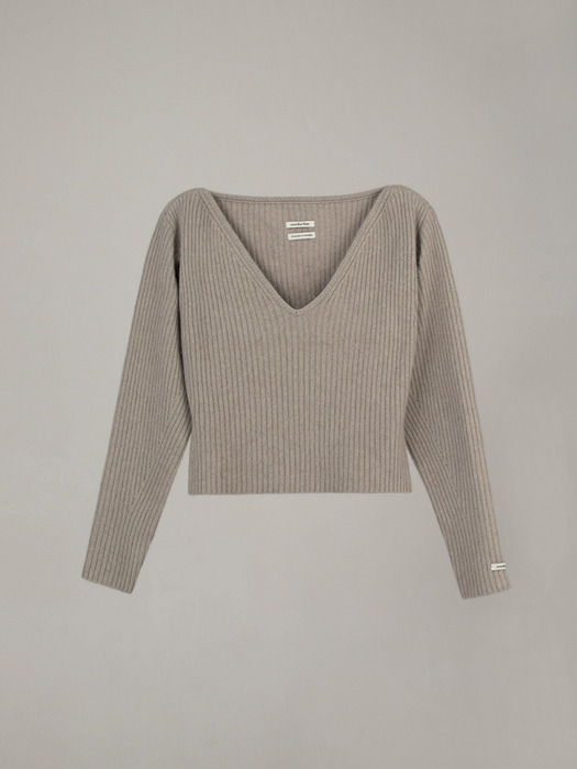 RACCOON VOLUME KNIT_OAT GRAY