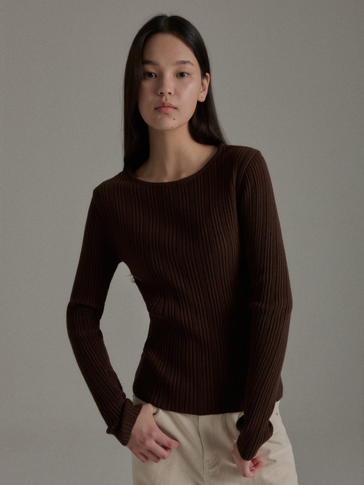 LIEN BOAT NECK KNIT (3colors)