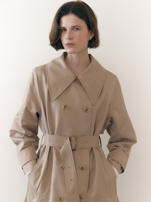 Big Collar Trench Coat_2color