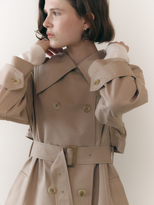 Big Collar Trench Coat_2color