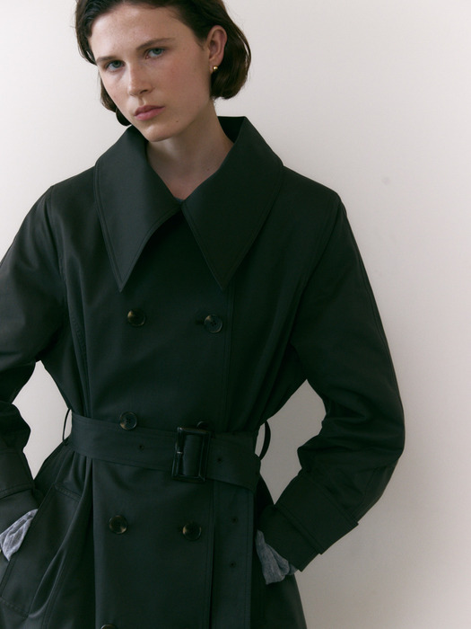 Big Collar Trench Coat_2color