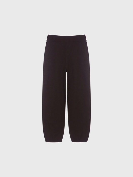 Cashmere knit pants (melange beige / dark gray / brown)