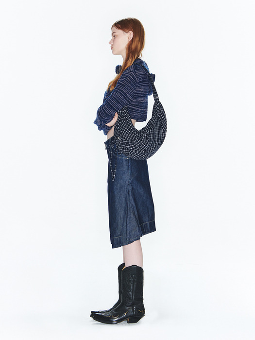 LASSIE BAG - CHECK NAVY