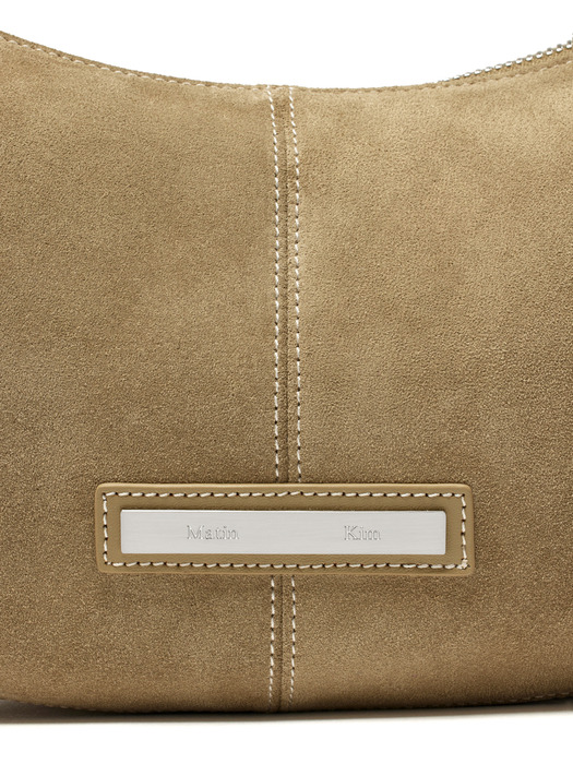 HALF MOON SUEDE LEATHER HOBO BAG IN KHAKI – ETA SEOUL