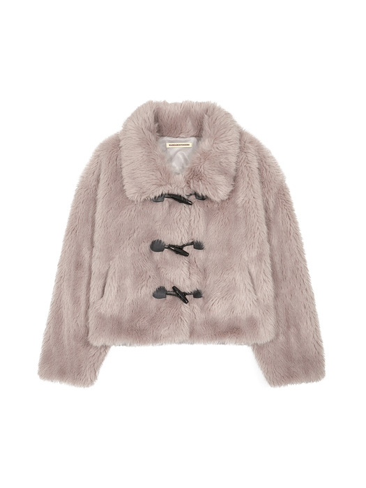 TOGGLE FUR JACKET (PURPLE)