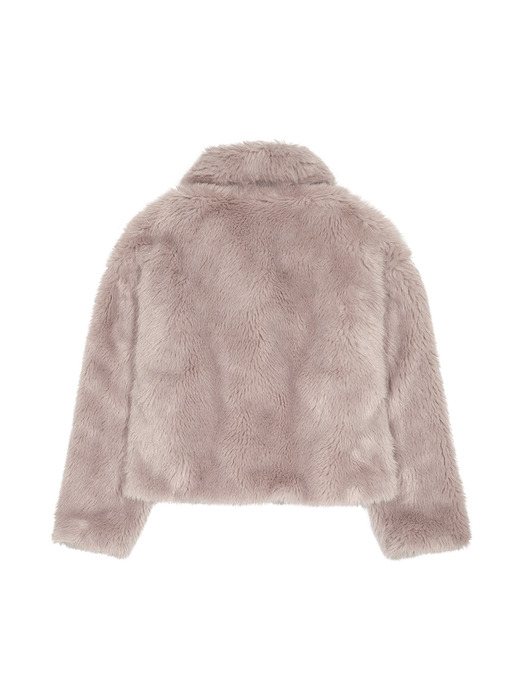 TOGGLE FUR JACKET (PURPLE)