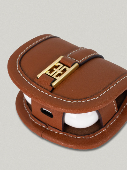 PETIT POCHE CASE [BROWN - STITCH]