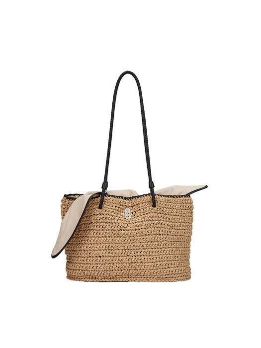 [Sole] Boater Weaving Shopper M (Boater Woven Shopper Medium) Beige - Image 7