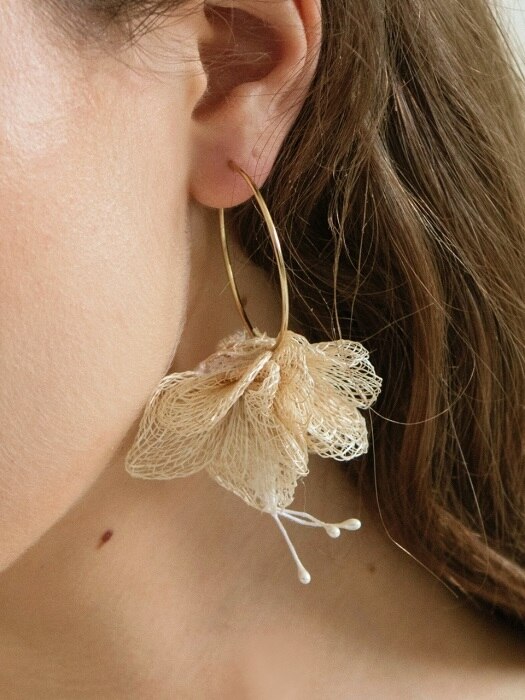 Jute Flower Earring