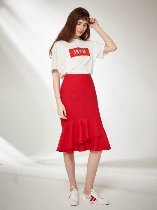 Colorful Frill Midi Skirt [RE]