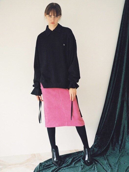 18fw corduroy pencil pocket skirt pink