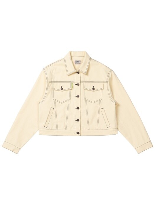 STITCH POINT COTTON JACKET [LIGHT YELLOW]