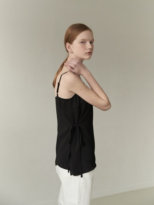 19SN Sleeveless layered blouse [BK]