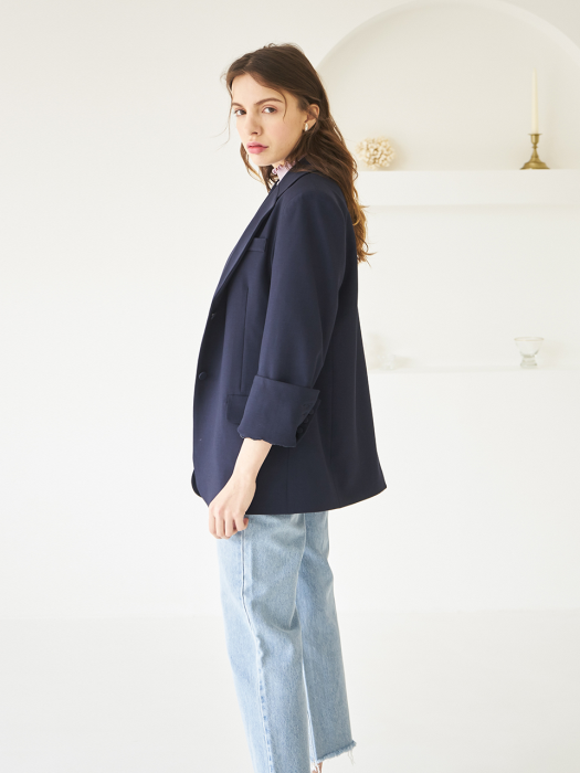 TWO BUTTON JACKET NAVY
