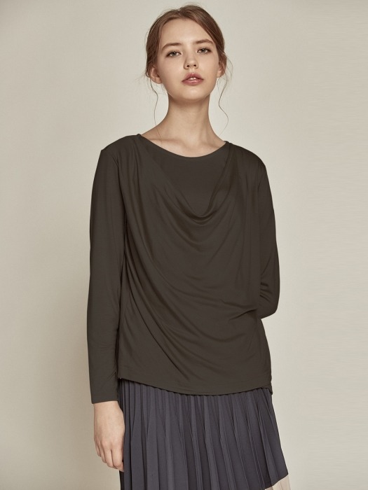 DRAPE JERSEY TOP_BK