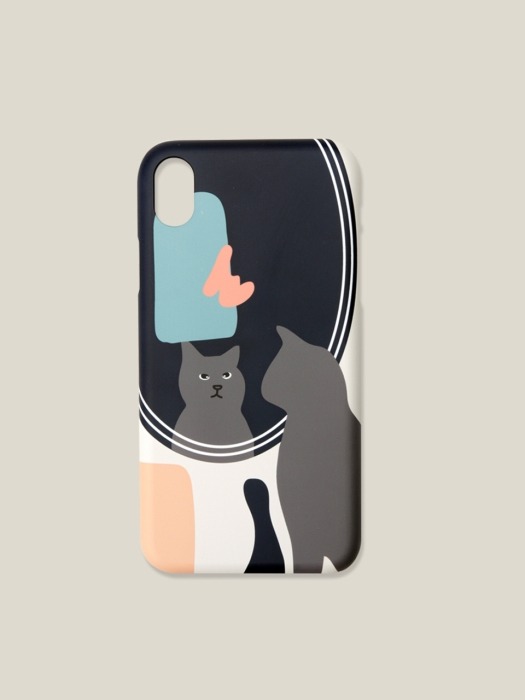 kitty in the mirror phone case - hard case