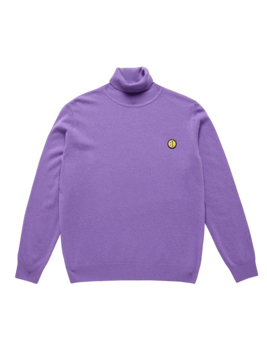 SM:]E PATCH TURTLENECK SWEATER LILAC