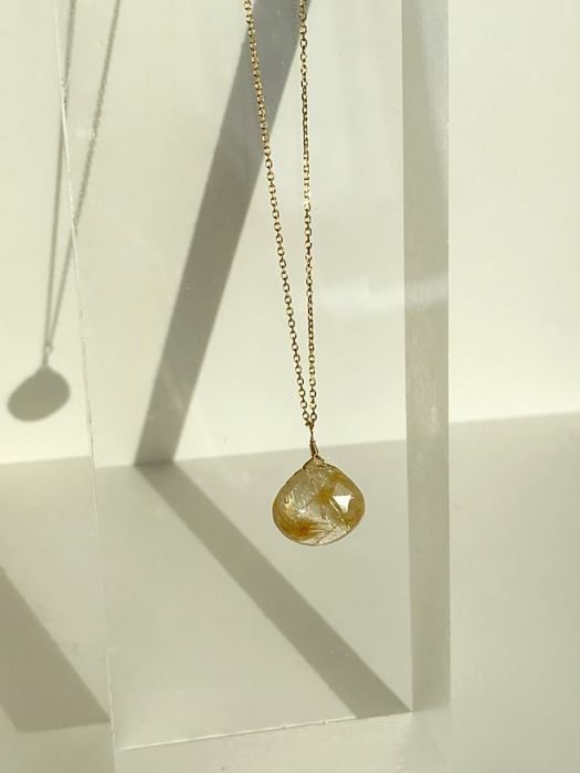 Lemon Quartz necklace [silver925]