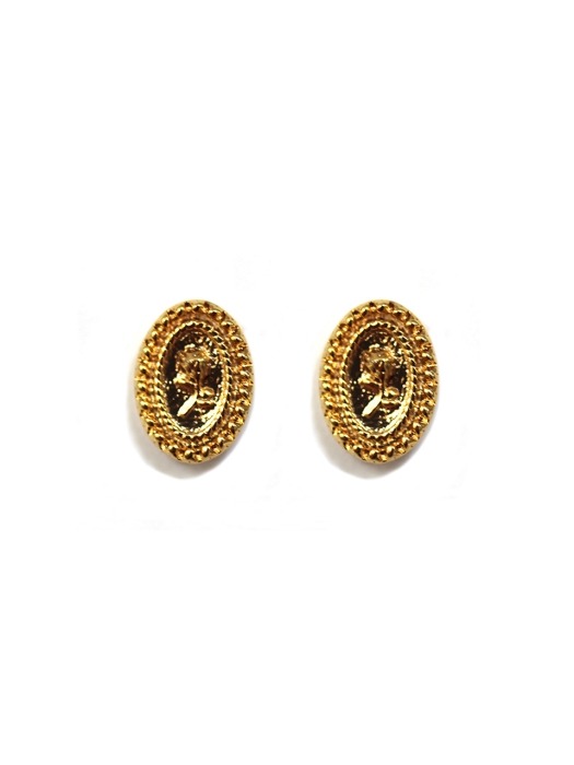 CL096 Vintage gold earring