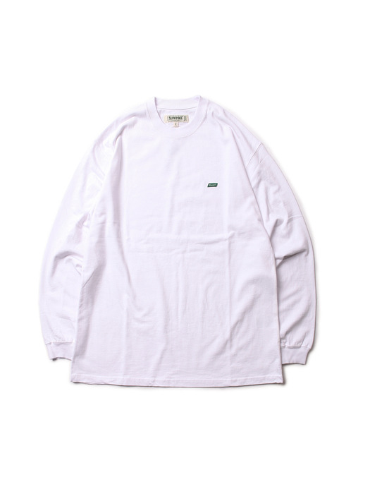 Small Logo Loose Fit Long Sleeve -White-