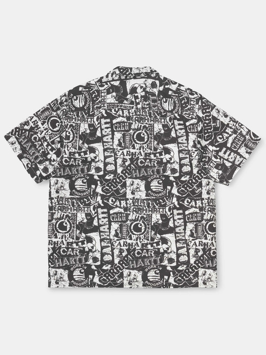 S/S COLLAGE SHIRT_COLLAGE PRINT, BLACK/WHITE