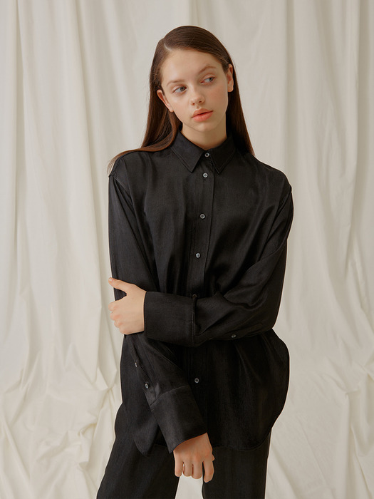 20S/S SILKY TROUSERS (BLACK)