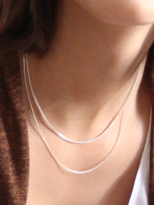 LU05 [2SET] Tou pendant & Chain silver necklace