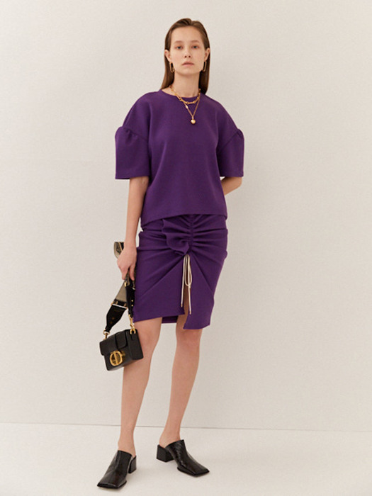 front string skirt_violet