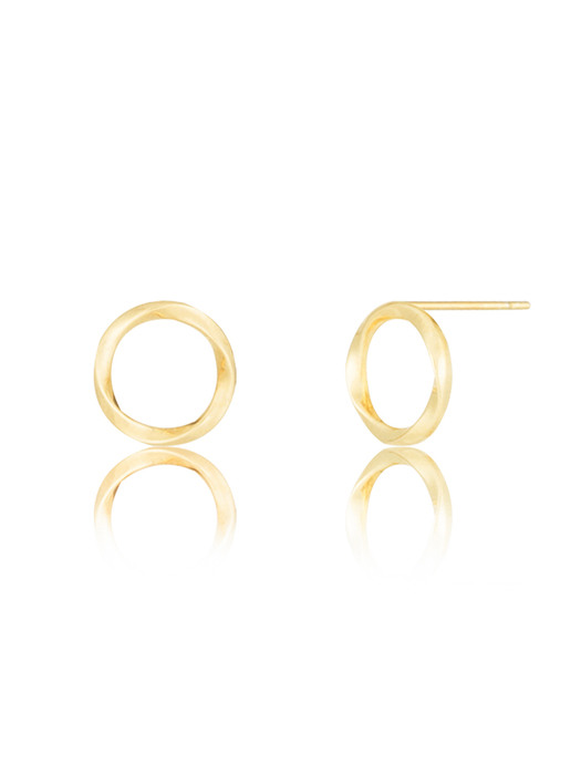 14k Gold Circle Waves Earrings (14k Gold).13