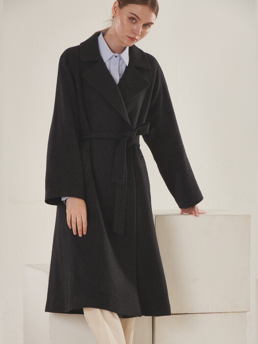 Cozy long coat(BK)