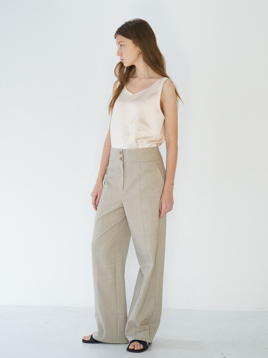 21 Spring_Natural Beige Straight Trousers 