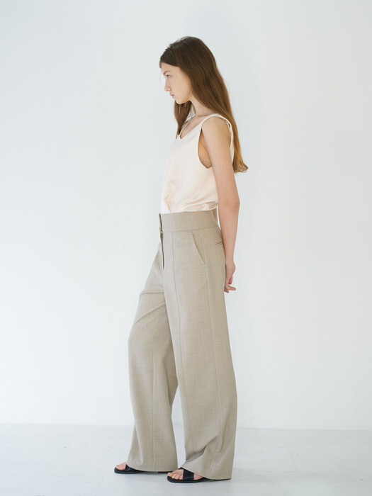 21 Spring_Natural Beige Straight Trousers 