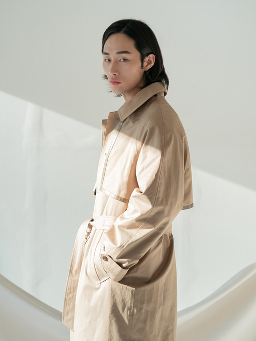 Hoody Piping Trench Coat