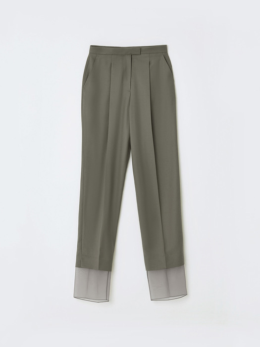 21SS LAYERED TROUSER - OLIVE