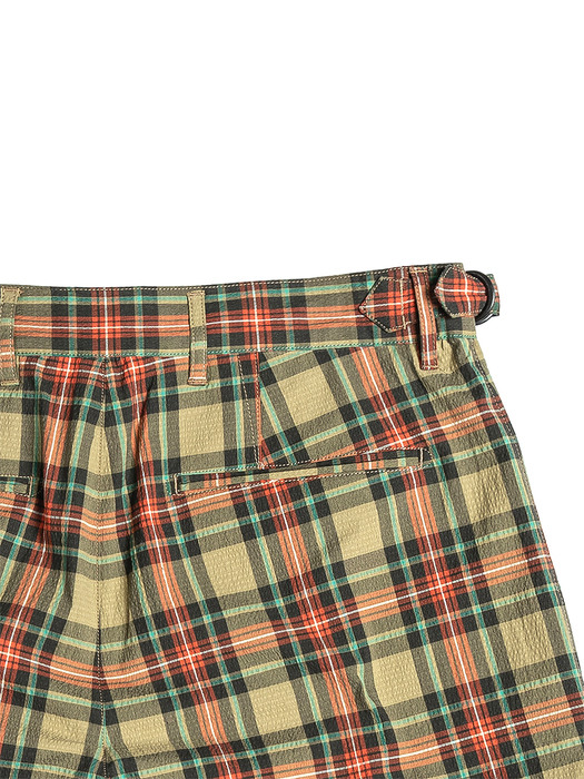 EXPLORER SHORTS / BEIGE MULTI CHECK