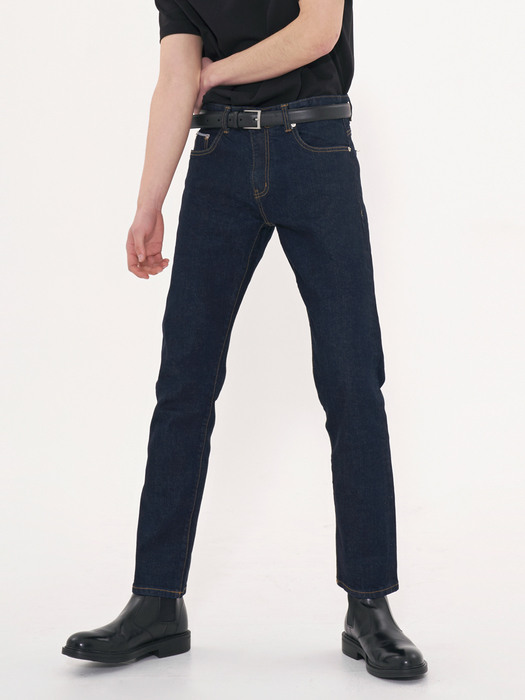 DEN0711 pb-indigo selvedge slim crop